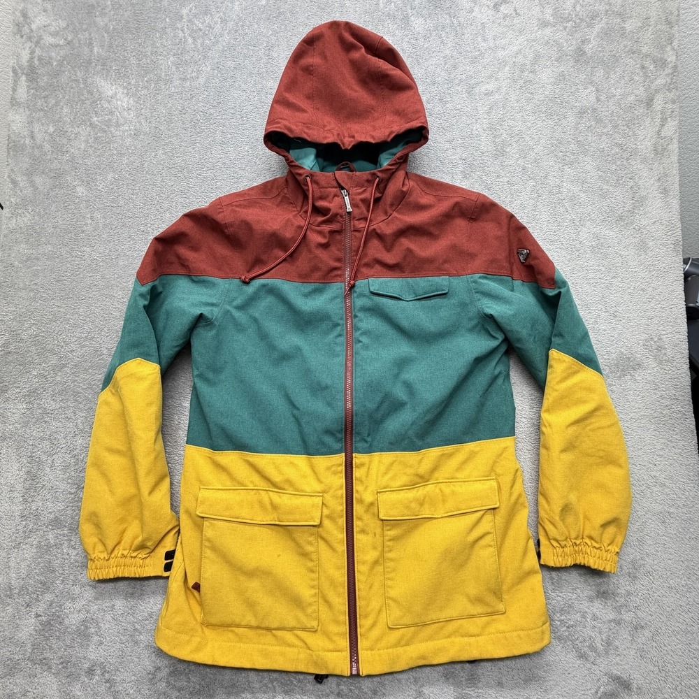Aperture‎ Jacket Mens L Multicolor Parka Hooded Insulated Waterproof Pockets